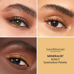 bareMinerals Mineralist Eyeshadow Sunlit close-up shows creamy texture and crease-proof wear.