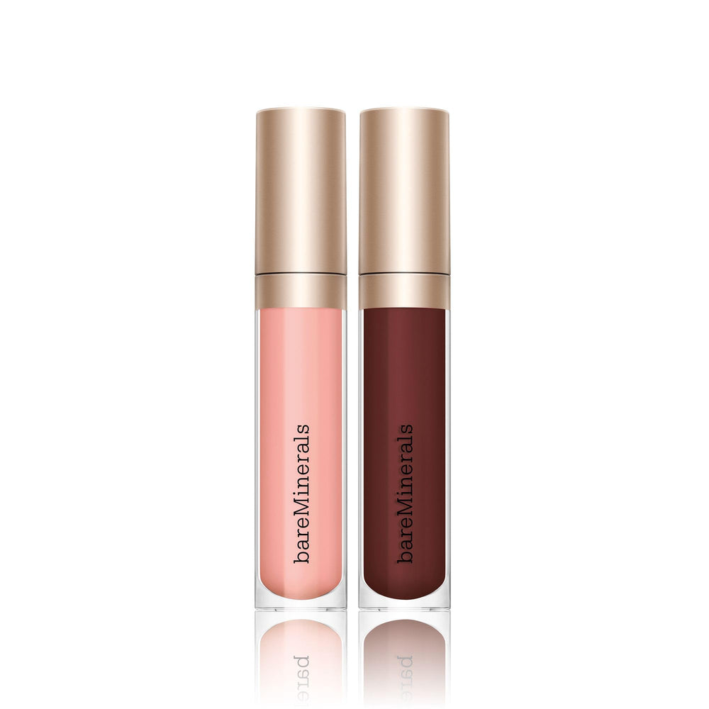BareMinerals Mineralist Lip Gloss-Balm layering over lipstick for added shine