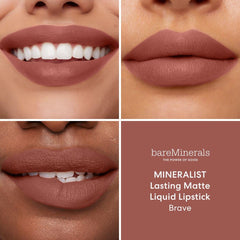 bareMinerals Mineralist weightless-application swatch proves comfortable lip feel and easy blending