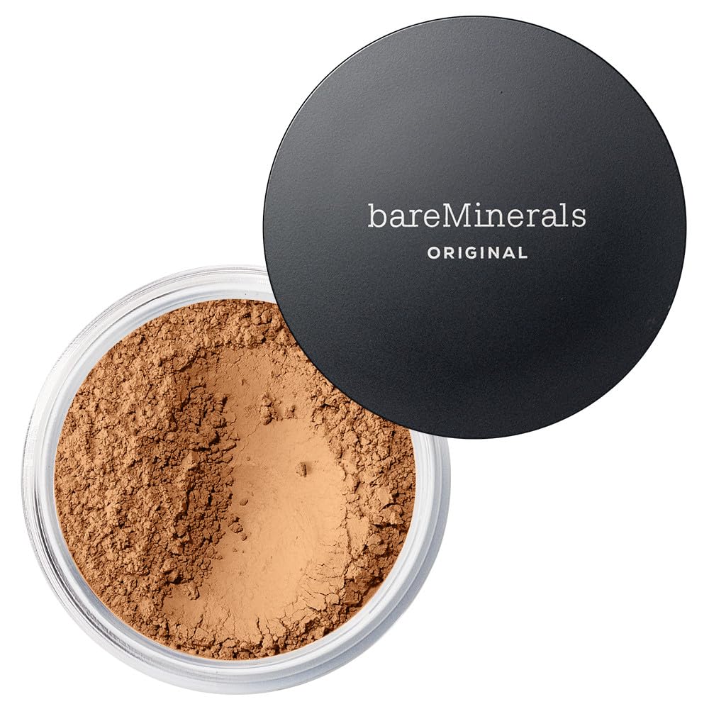 bareMinerals Original Loose Powder Foundation SPF 15 jar close-up showing a natural luminous finish.