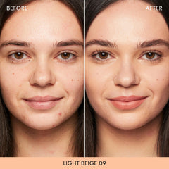 BareMinerals application brush demonstrates easy, precise application for everyday wear.