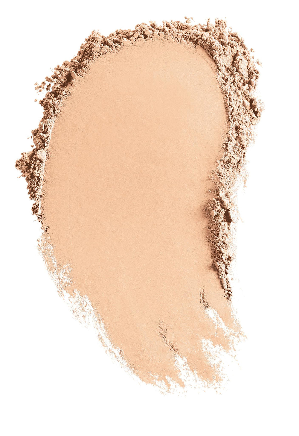 BareMinerals foundation swatch closeup shows natural color match and smooth texture.