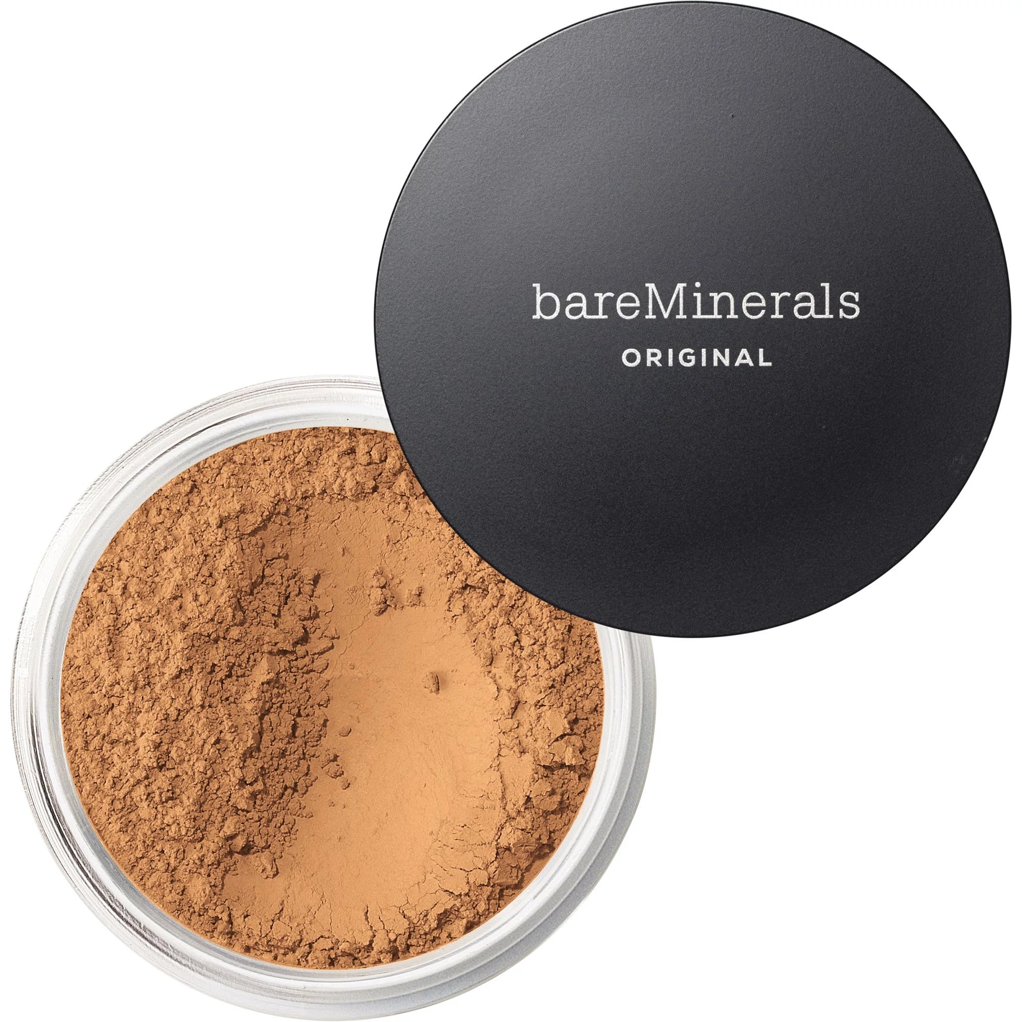 bareMinerals Original Loose Powder Foundation Warm Tan 22 swatch for natural coverage