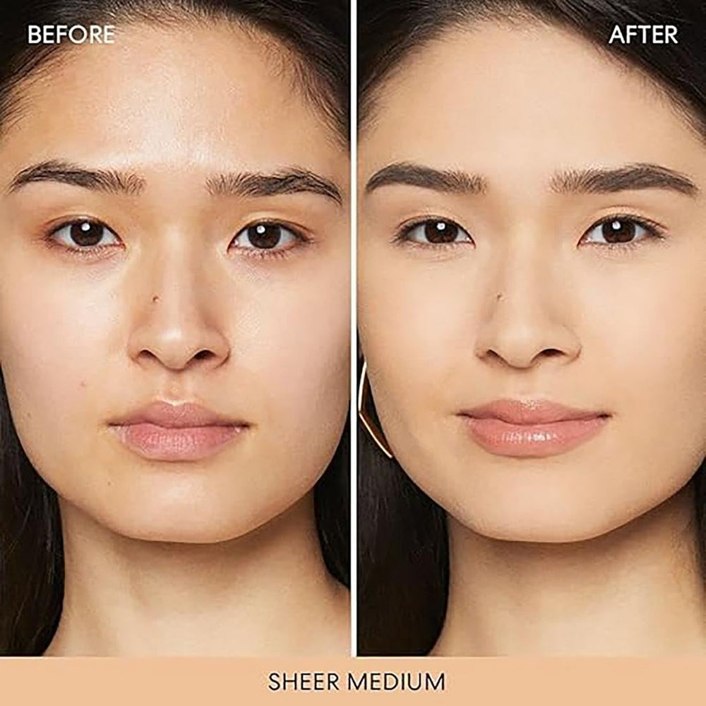 bareMinerals Original Mineral Veil closeup shows blurring for smoother skin