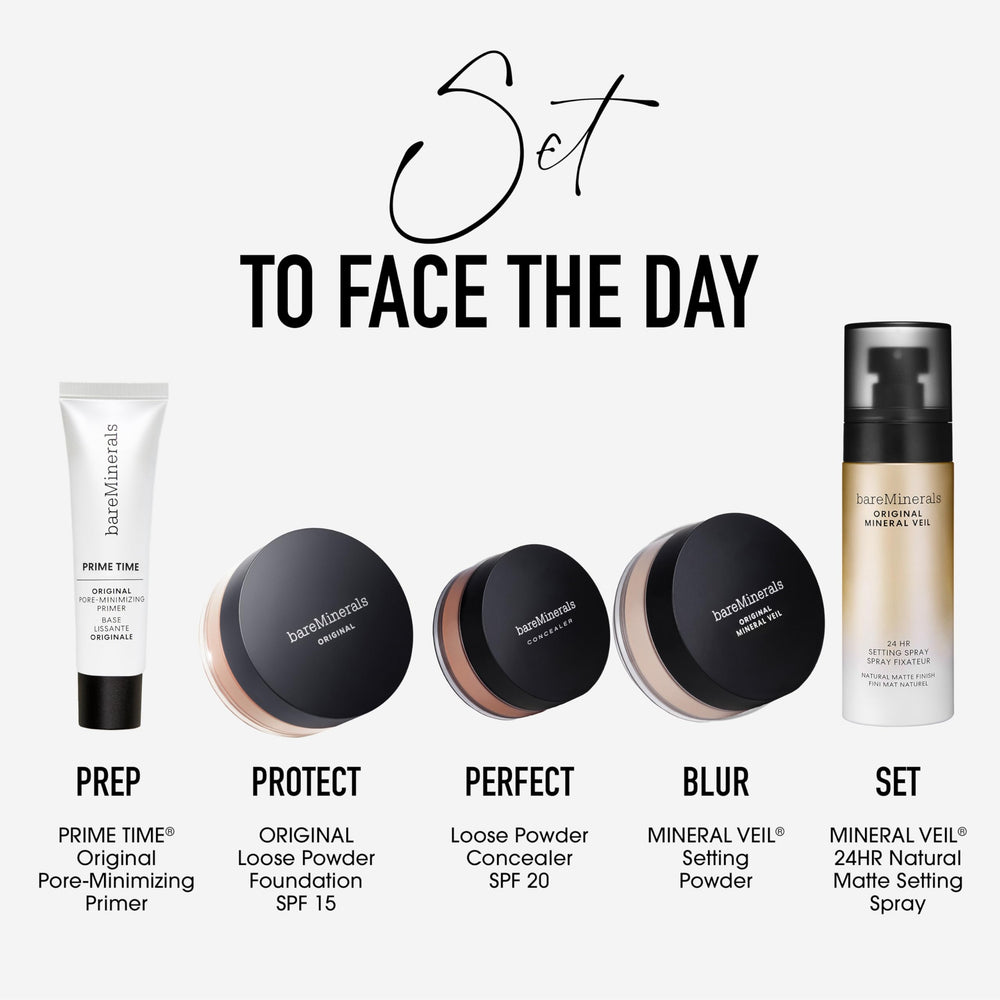 bareMinerals Original Mineral Veil mist resisting sweat and humidity conditions.