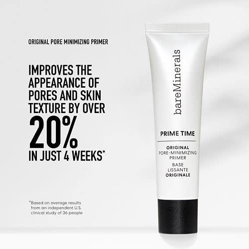 bareMinerals Original Pore Minimizing Gel Primer on skin reveals minimized pores.
