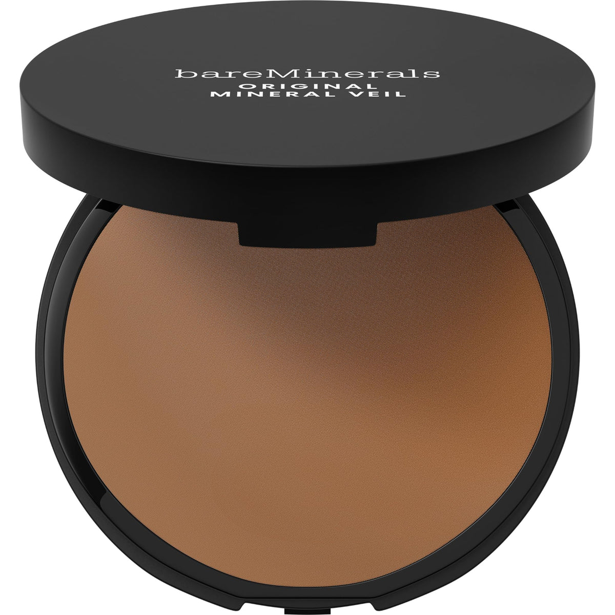 bareMinerals Original Pressed Mineral Veil Sheer Tan compact shows weightless setting.