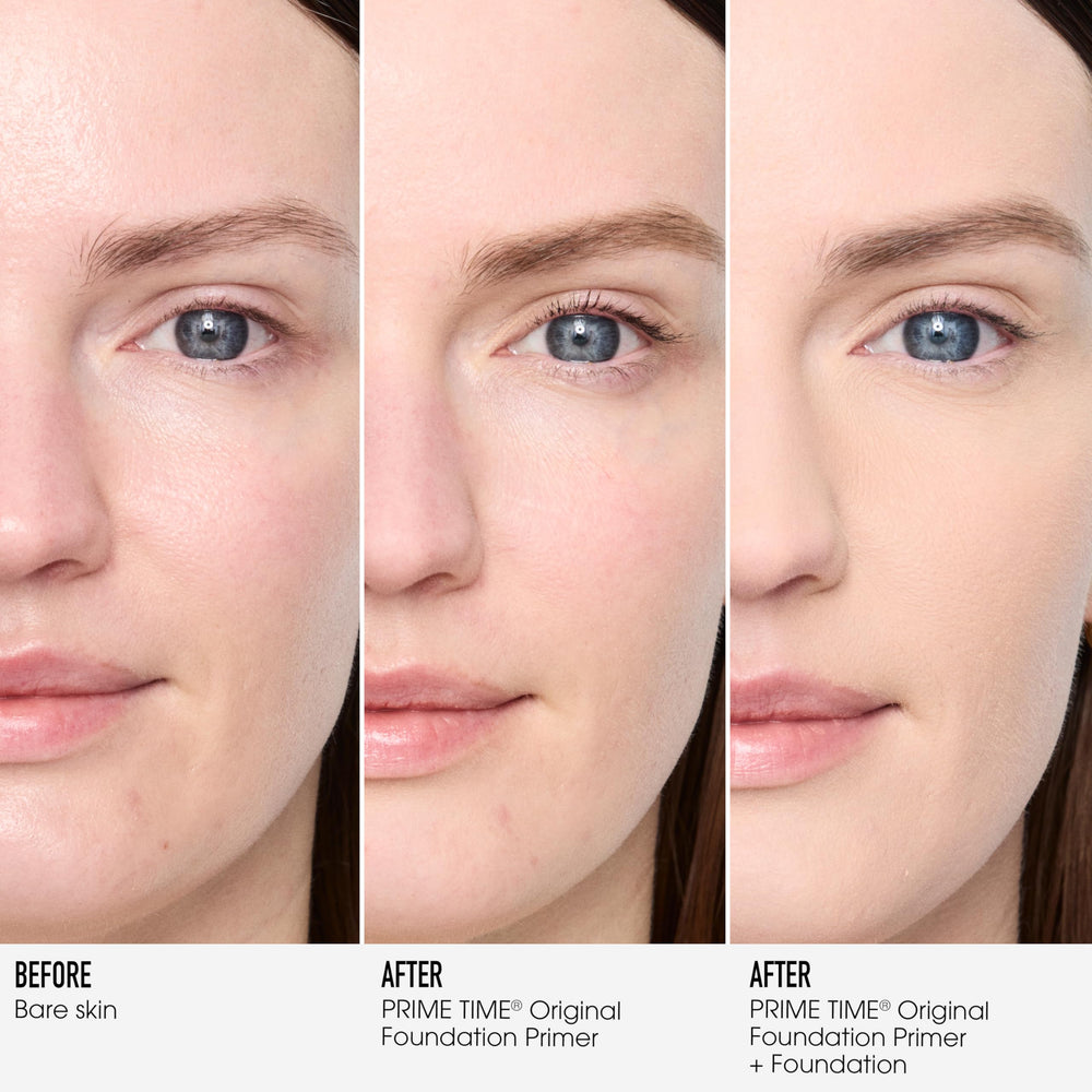 bareMinerals Prime Time Original Primer swatch on skin showing even texture
