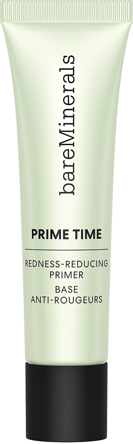 BareMinerals redness-reducing gel face primer application smooths texture and extends wear