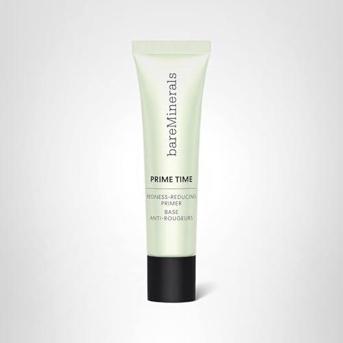 BareMinerals redness-reducing gel face primer packaging highlights vegan oil-free formula for sensitive skin
