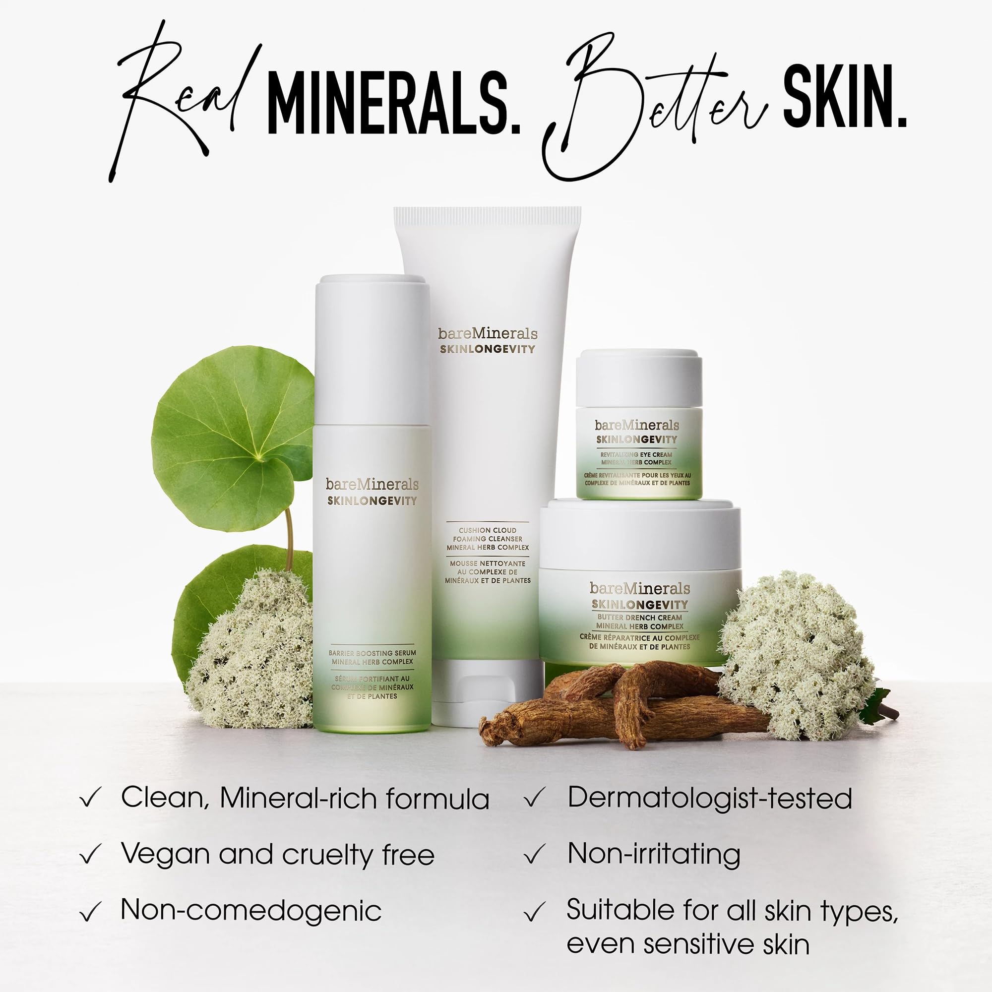 bareMinerals Skinlongevity gluten-free formulation photo indicates careful ingredient choices.