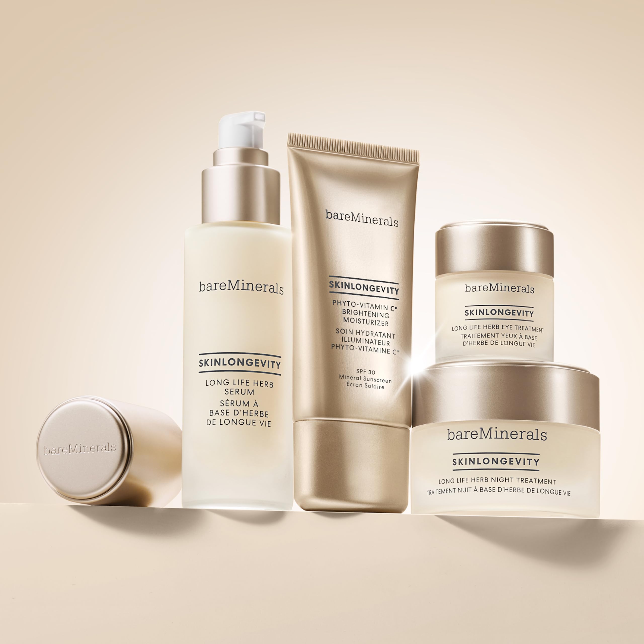 bareMinerals Skinlongevity Phyto-Vitamin C packaging conveys clean mineral-based skincare.