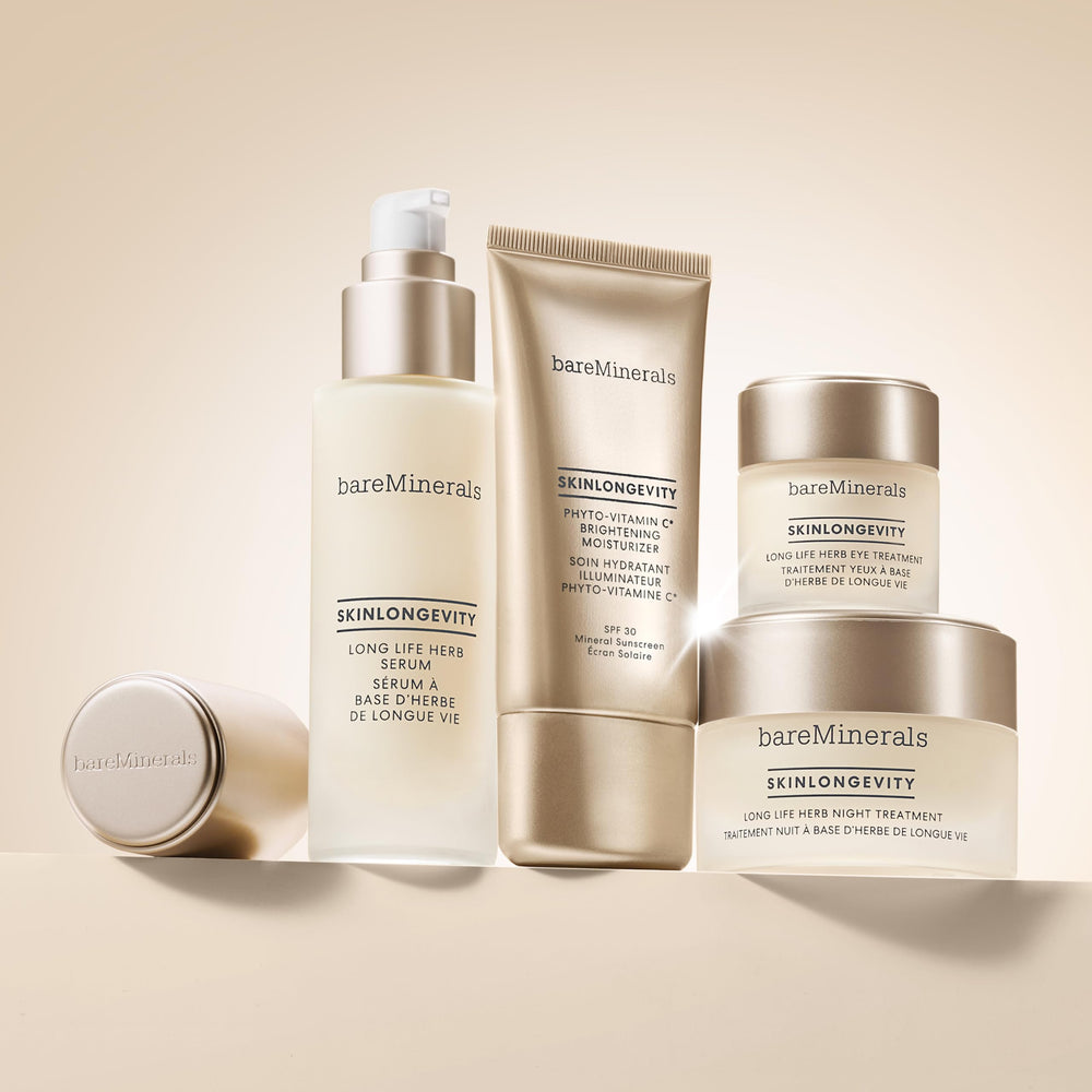 bareMinerals Skinlongevity Phyto-Vitamin C packaging conveys clean mineral-based skincare.