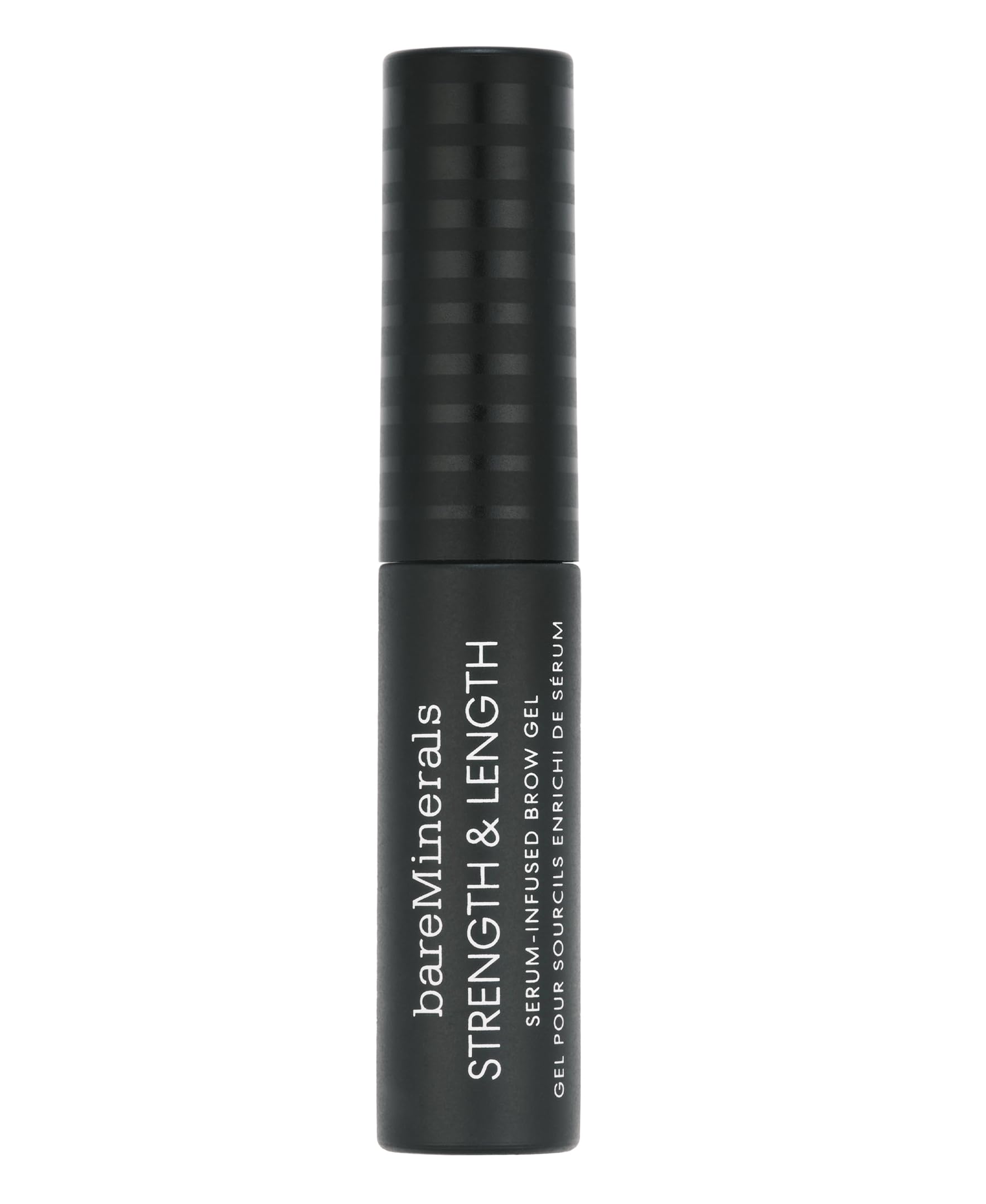 bareMinerals Strength & Length Brow Gel in Honey Chestnut and Coffee tint for natural color.