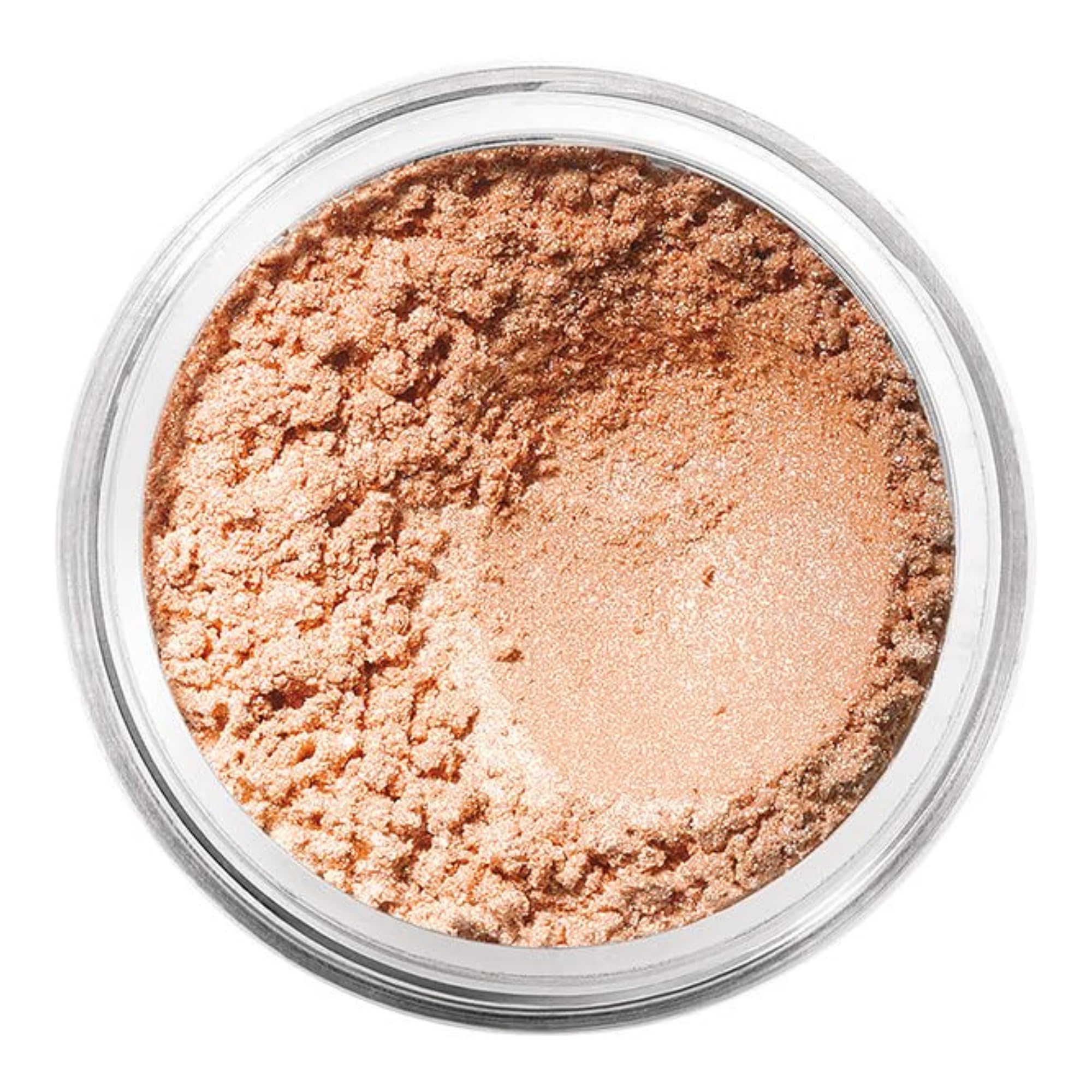 bareMinerals Vanilla Sugar loose eyeshadow jar highlights creamy texture for buildable color and soft blending.
