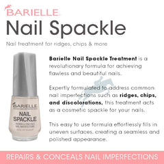 Barielle Nail Spackle ridge-fill close-up highlights a seamless natural nail surface.