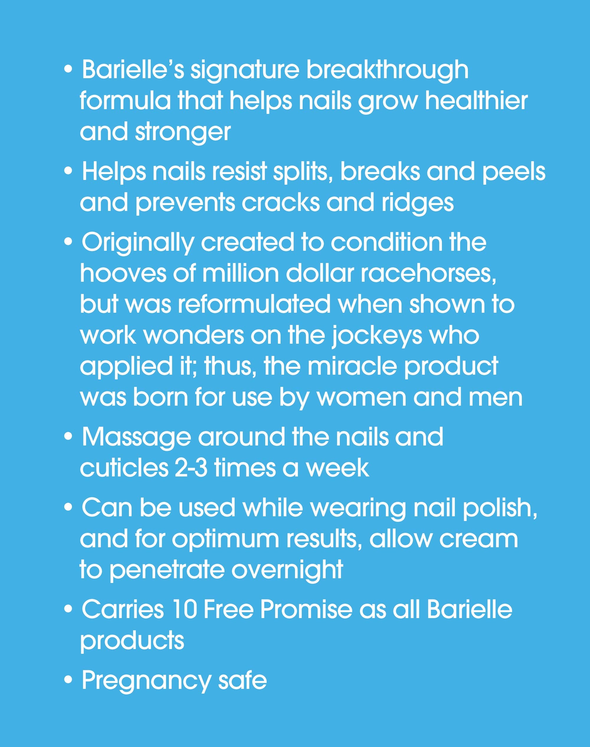 Barielle Nail Strengthener Cream before and after nails show growth and resilience.