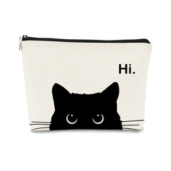 Barpery cat makeup bag compact size keeps daily cosmetics organized on the go.