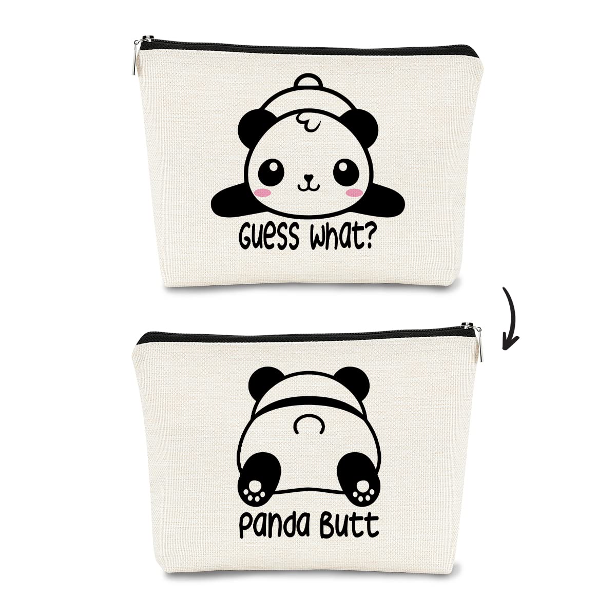 BARPERY cute baby panda makeup bag pattern for stylish travel organization.