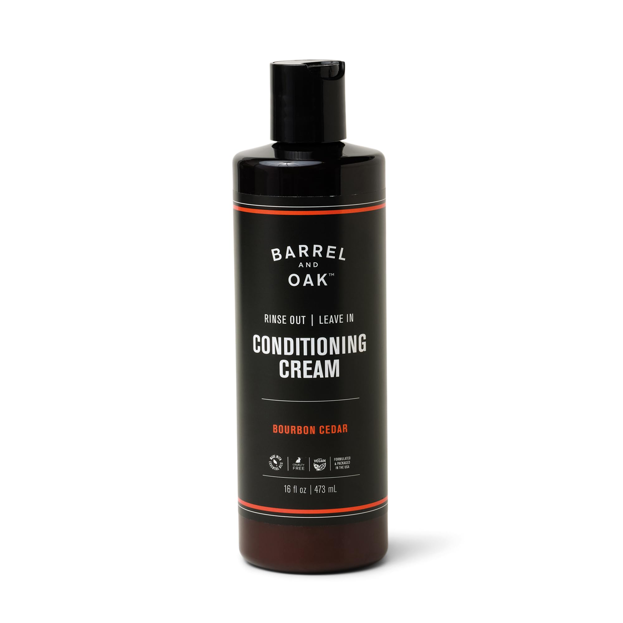 Barrel & Oak Leave-In Conditioner bottle, ideal for daily grooming.
