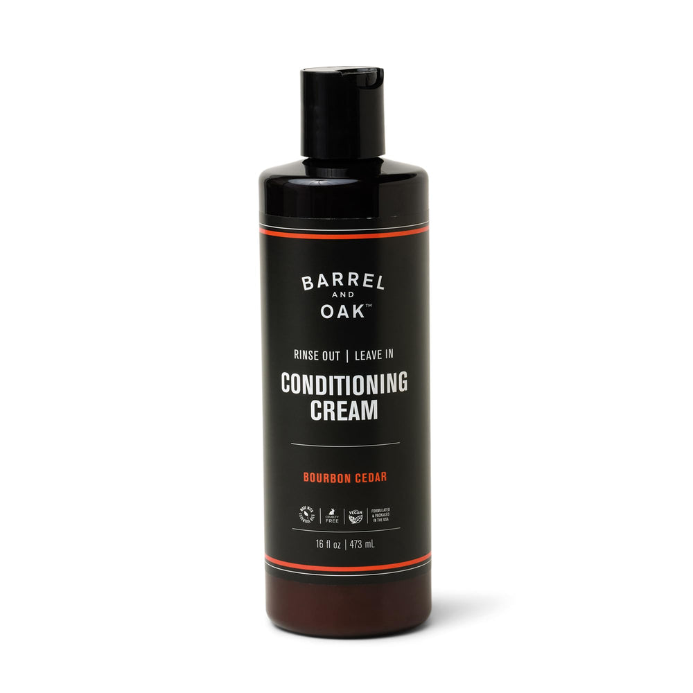 Barrel & Oak Leave-In Conditioner bottle, ideal for daily grooming.