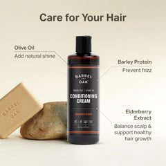 Barrel & Oak Leave-In Conditioner cap image, easy storage.