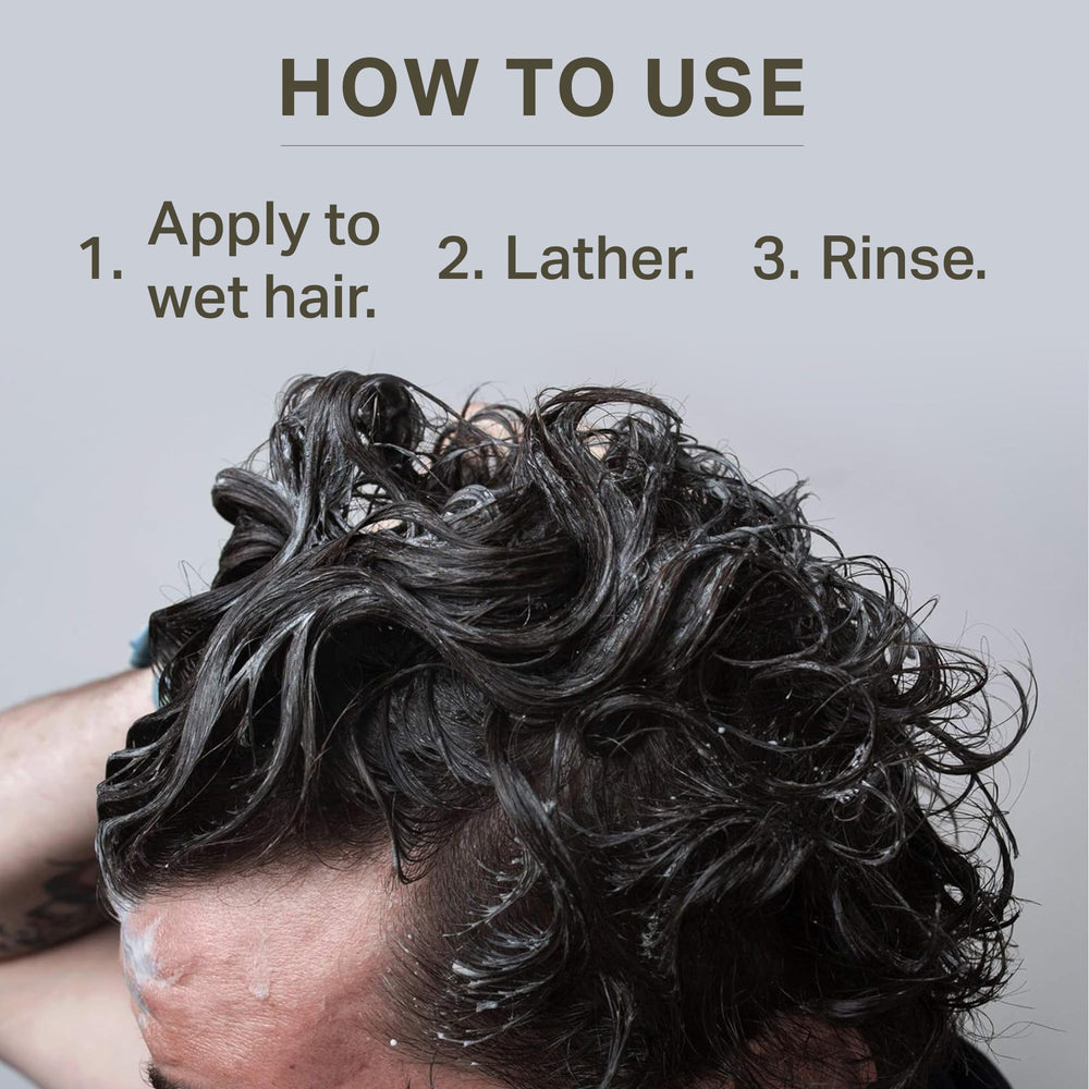 Barrel & Oak shea butter smoothing hair texture after wash.