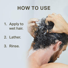Barrel & Oak shampoo bottle highlights bamboo charcoal and botanical extracts for a deep cleanse.
