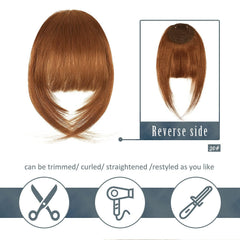 BARSDAR virgin-hair bangs dyed to match and blend seamlessly.