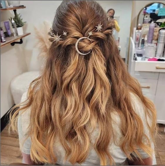 BARTOSI Moon Star hair clip ready for weddings and celebrations with refined celestial charm.