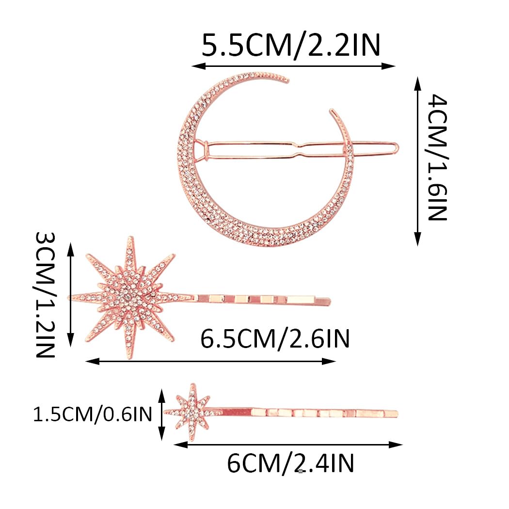 BARTOSI pack of 3 hair clips offers versatile sparkle options.