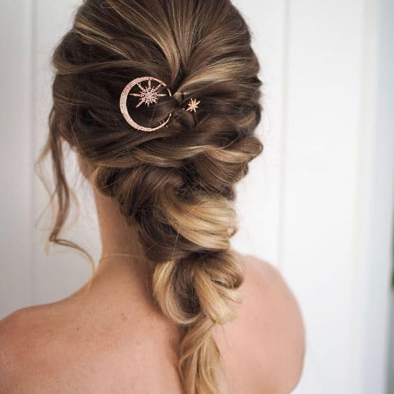 BARTOSI star moon hair pins shine with secure grip for daily wear.