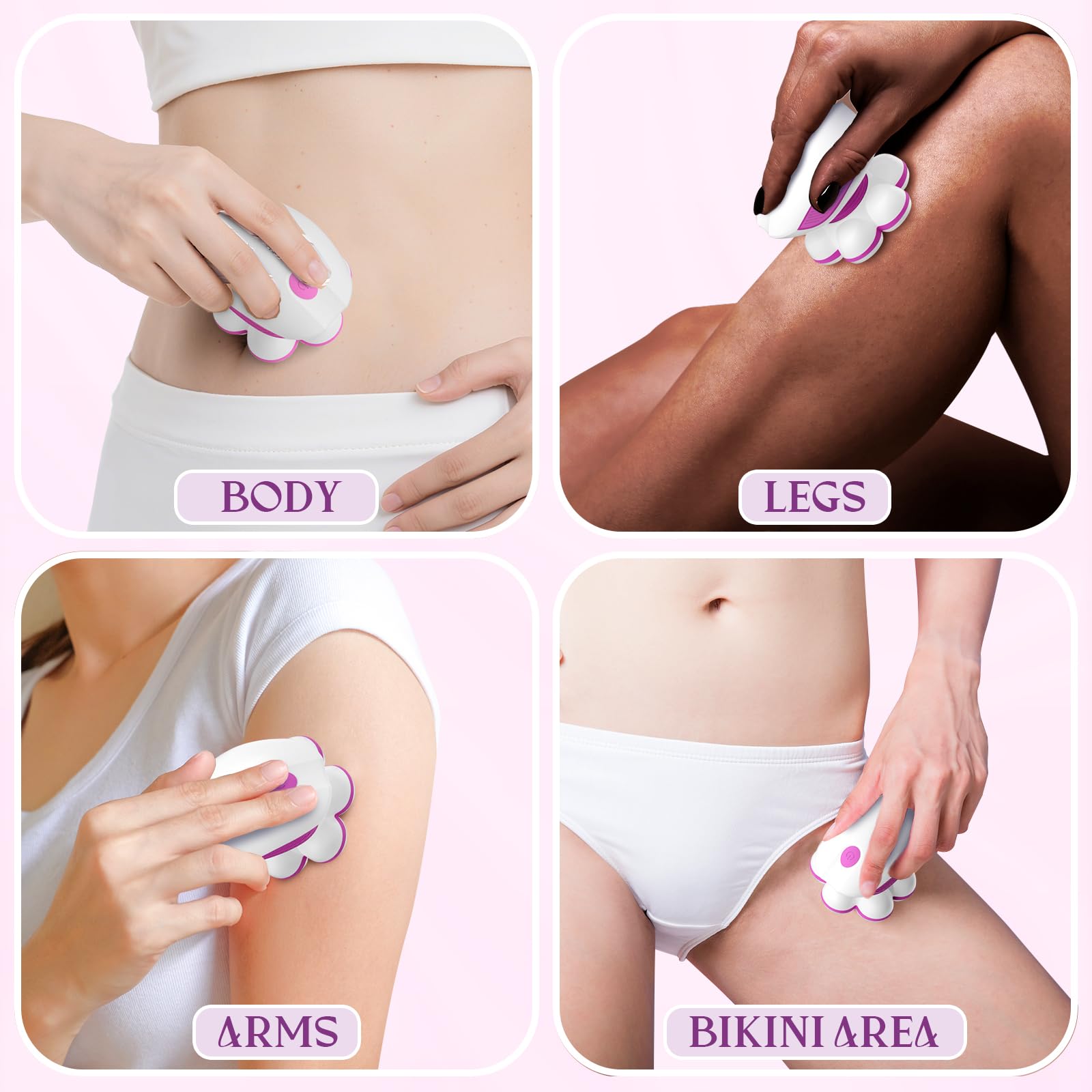 Bartrimber ergonomic grip provides secure handling for precise shaving at any angle.