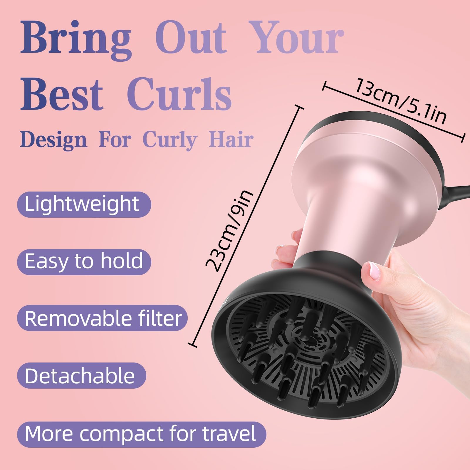 Bartrimber wide-tooth comb detangles and lifts roots for volume.