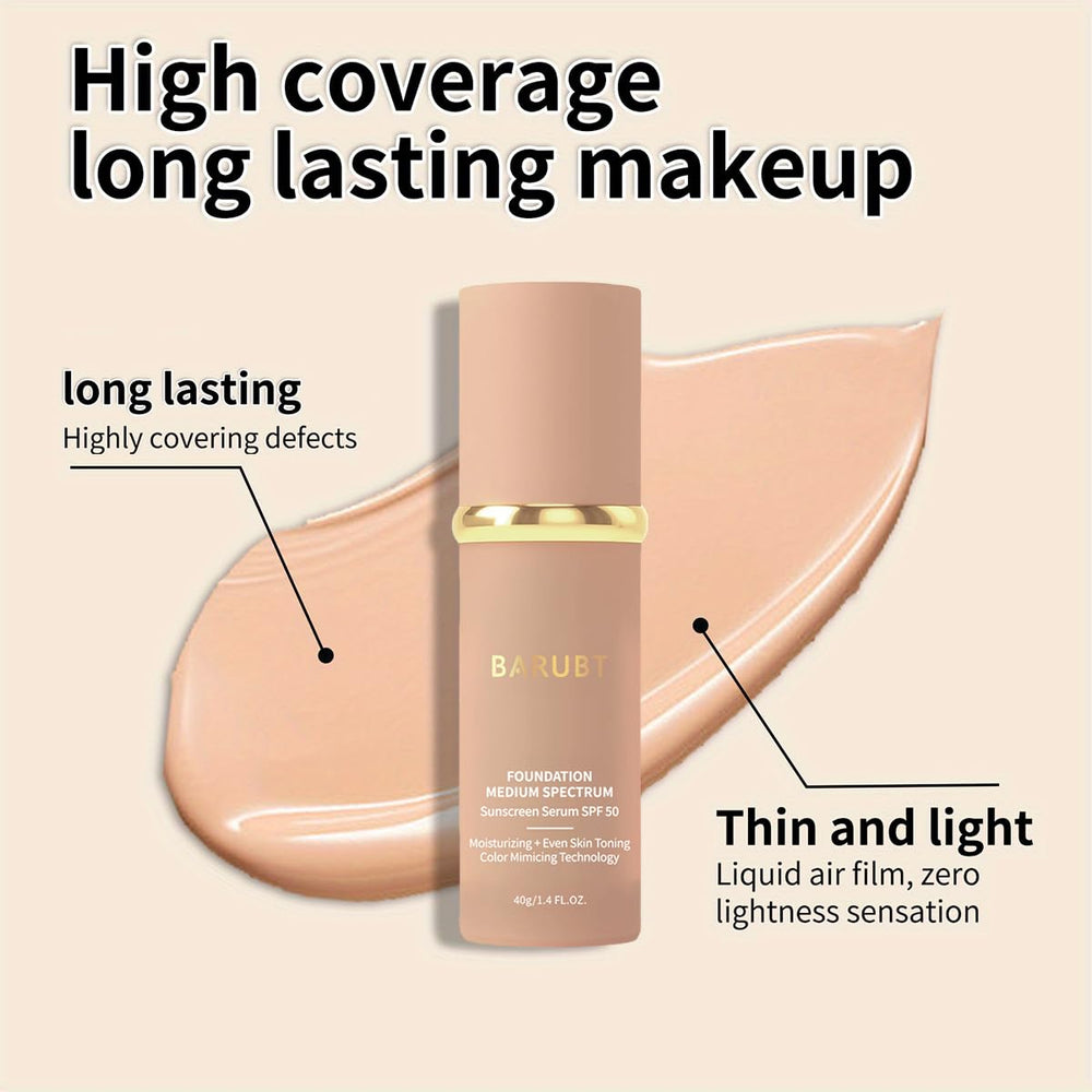 BARUBT SPF50 waterproof swatch demonstrating long-wear performance