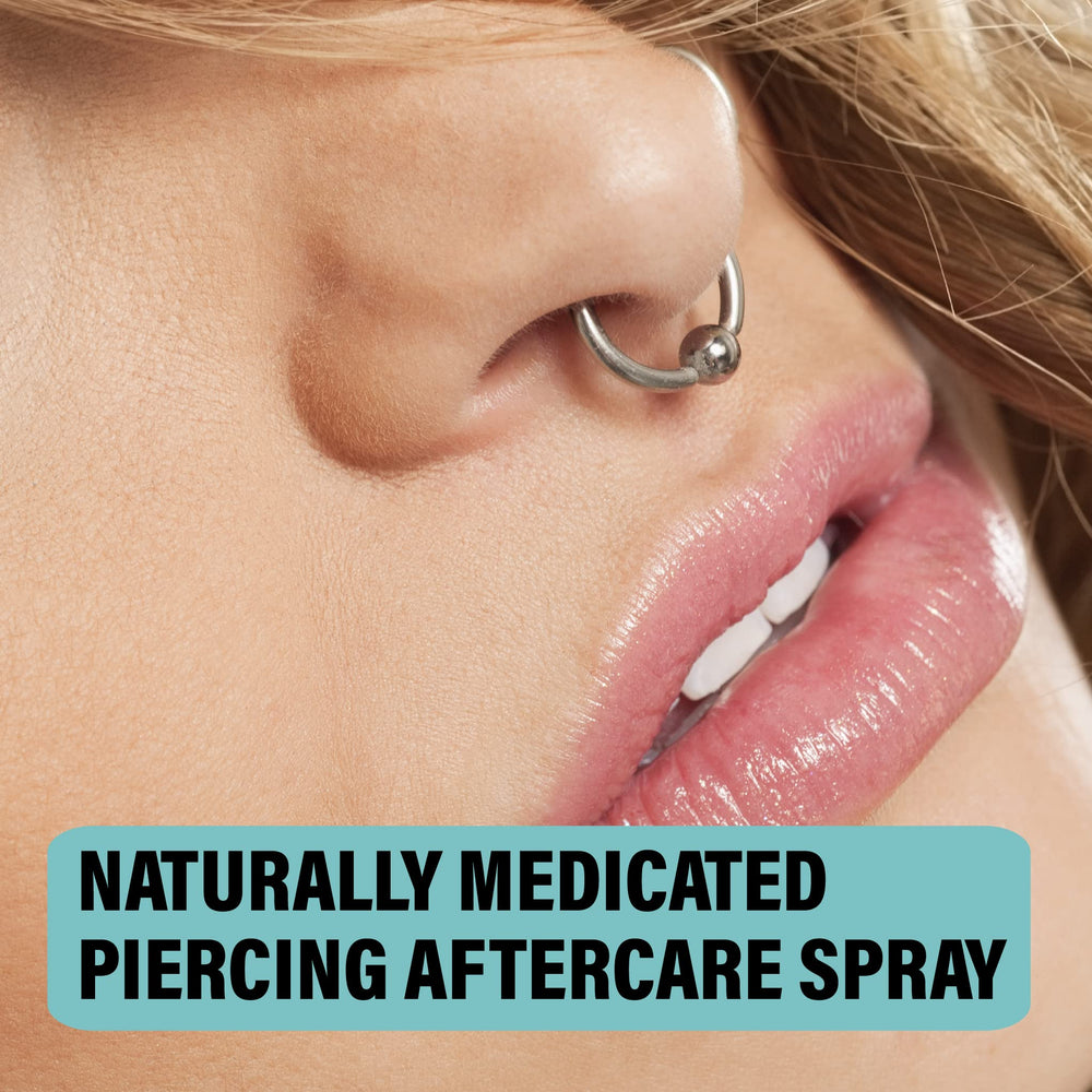 BASE LABORATORIES ear piercing cleaner spray helps maintain clean entry points