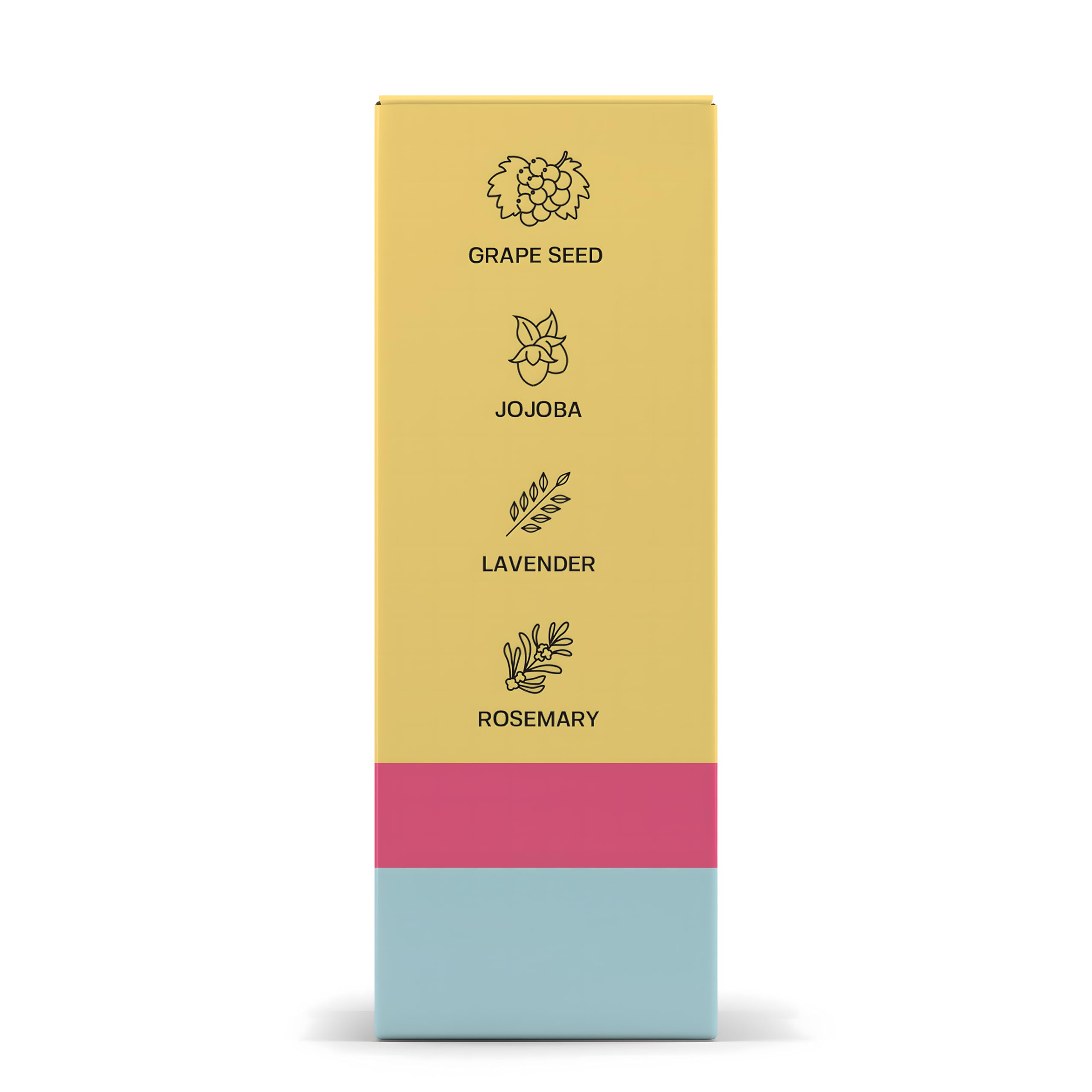 BASE LABORATORIES jojoba-grapeseed-rose-oil close-up emphasizing nourishing base for skin.