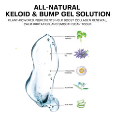 BASE LABORATORIES Keloid Bump Removal Gel bottle pour ready for at-home use on bumps and scars.