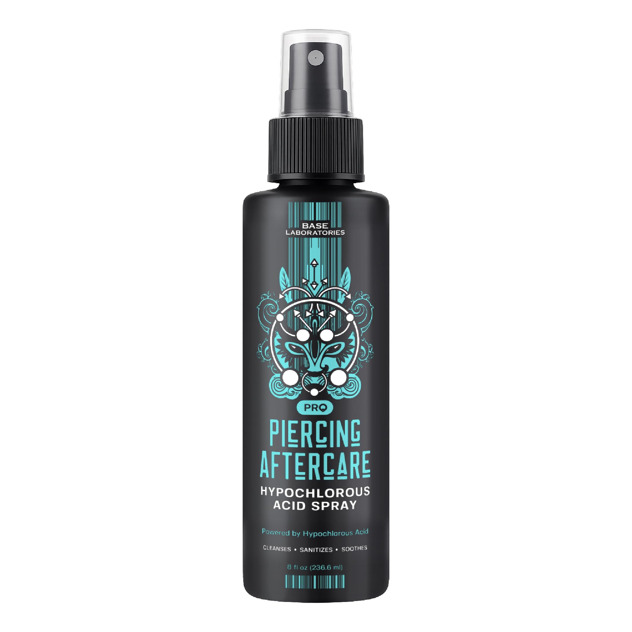 BASE LABORATORIES label-and-bottle-view highlights travel-friendly packaging for HOCl saline spray.
