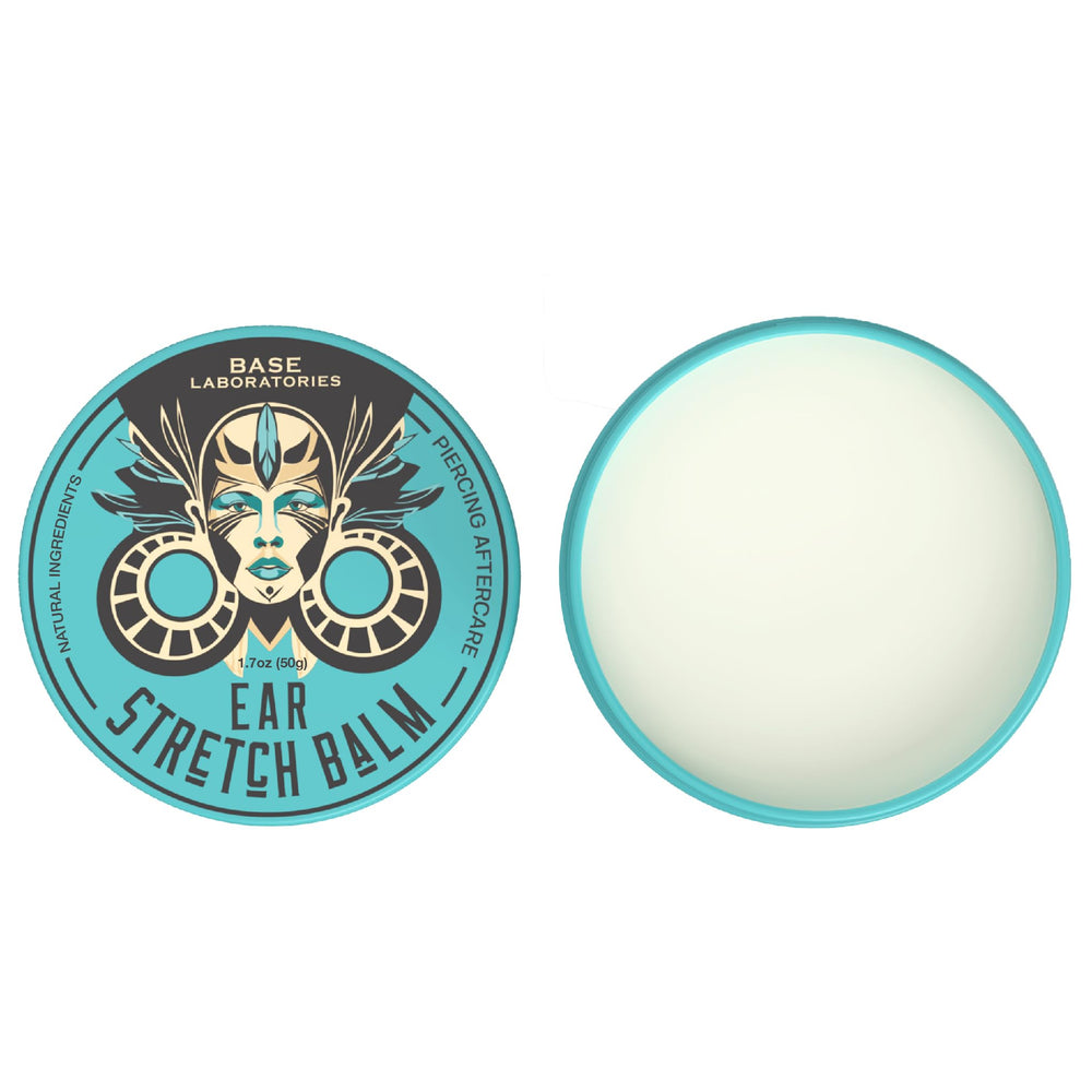 BASE LABORATORIES Piercing aftercare application demonstrating soothing, mess-free balm use.