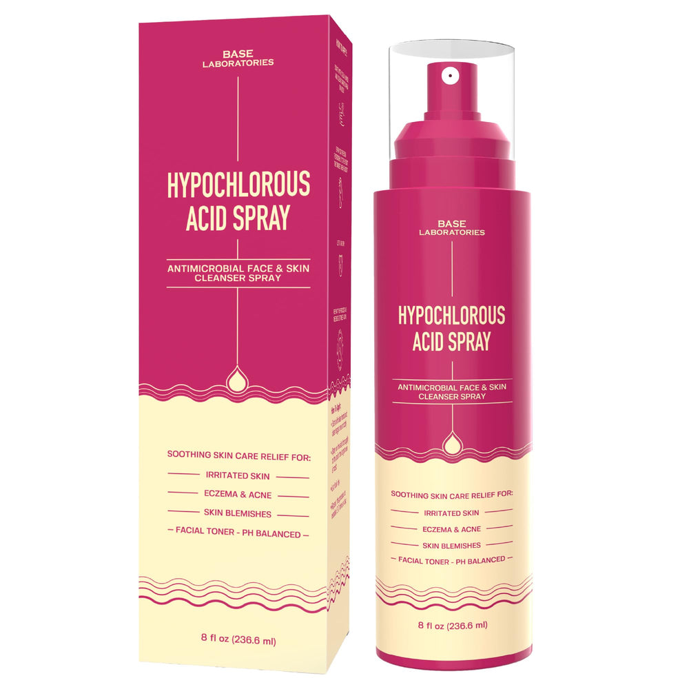 Tattoo and piercing aftercare with BASE LABORATORIES HOCl spray