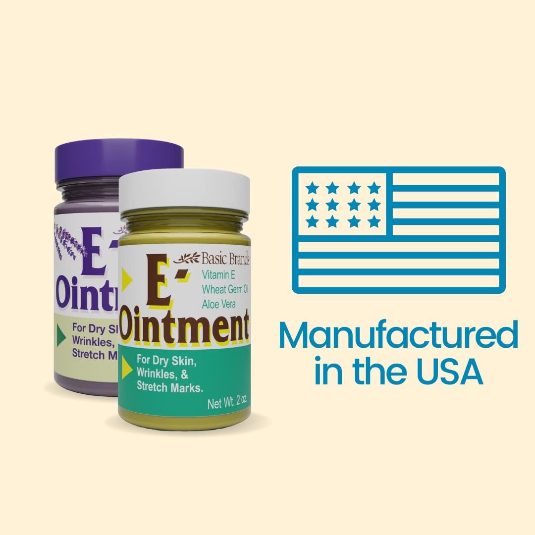 Basic Organics Vitamin E Ointment USA-made small-batch quality.