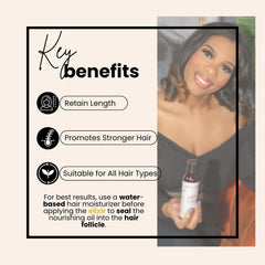 BASK & LATHER Elixir applied to damp hair for detangling and frizz control.
