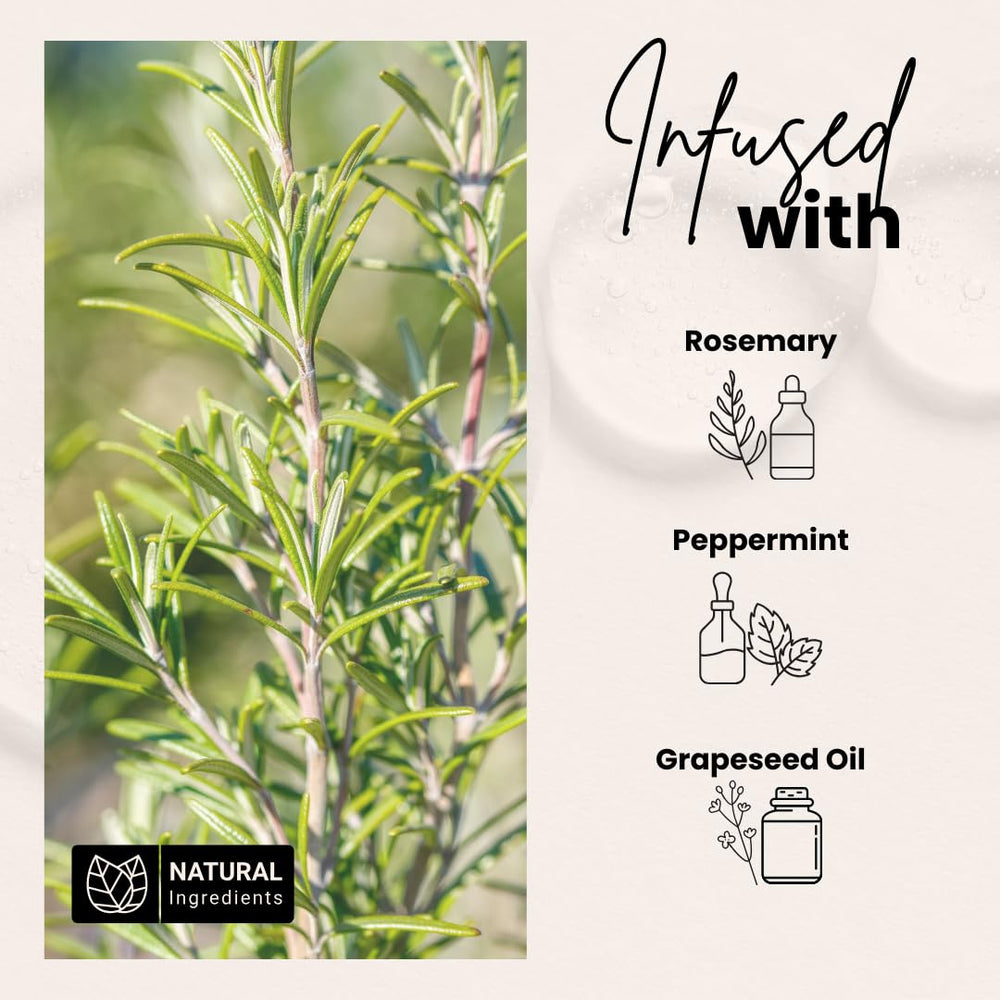 Bask and Lather hand applying scalp oil demonstrates easy application.