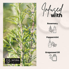 Bask and Lather hand applying scalp oil demonstrates easy application.