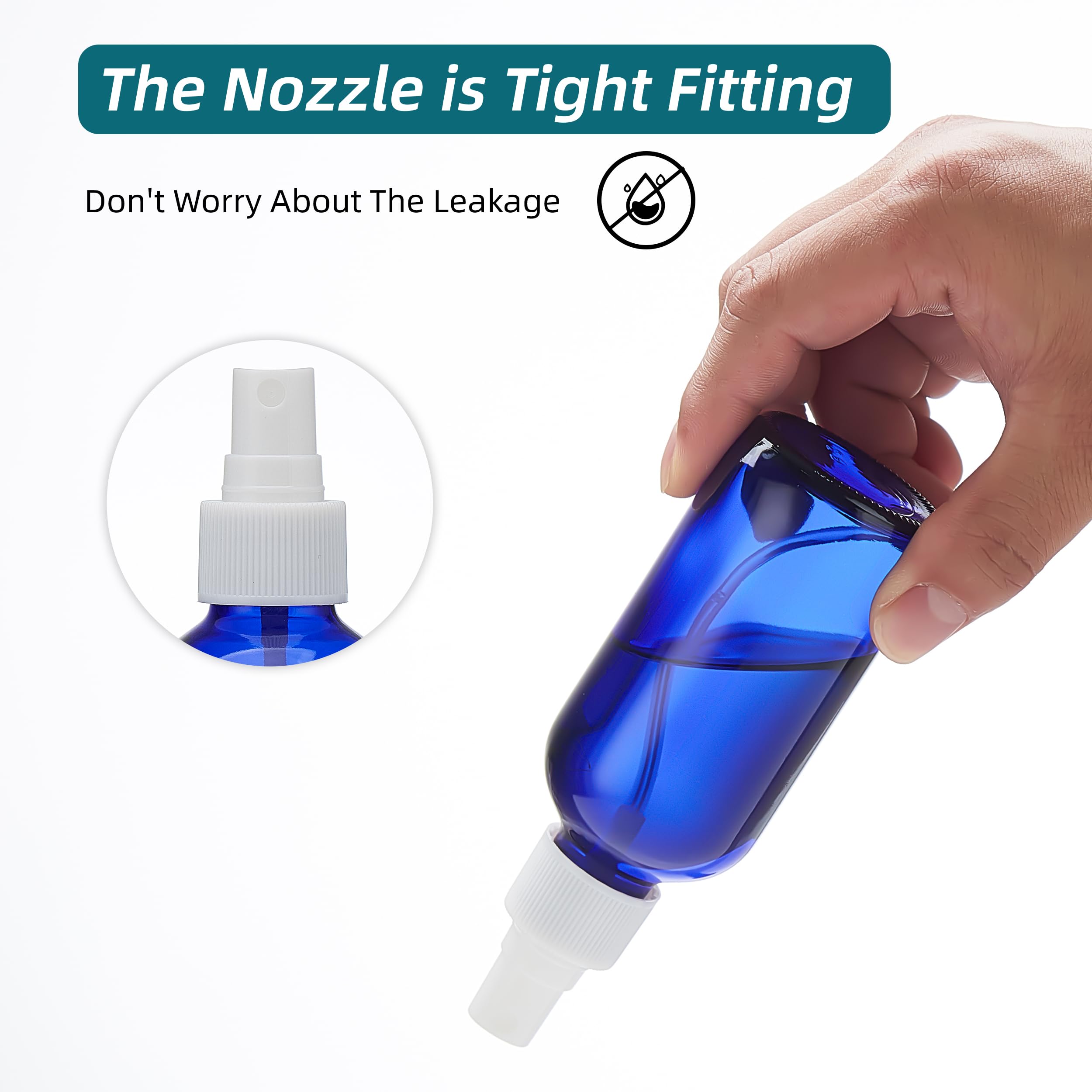 Bastelica cobalt blue bottles protect contents from light and preserve aroma