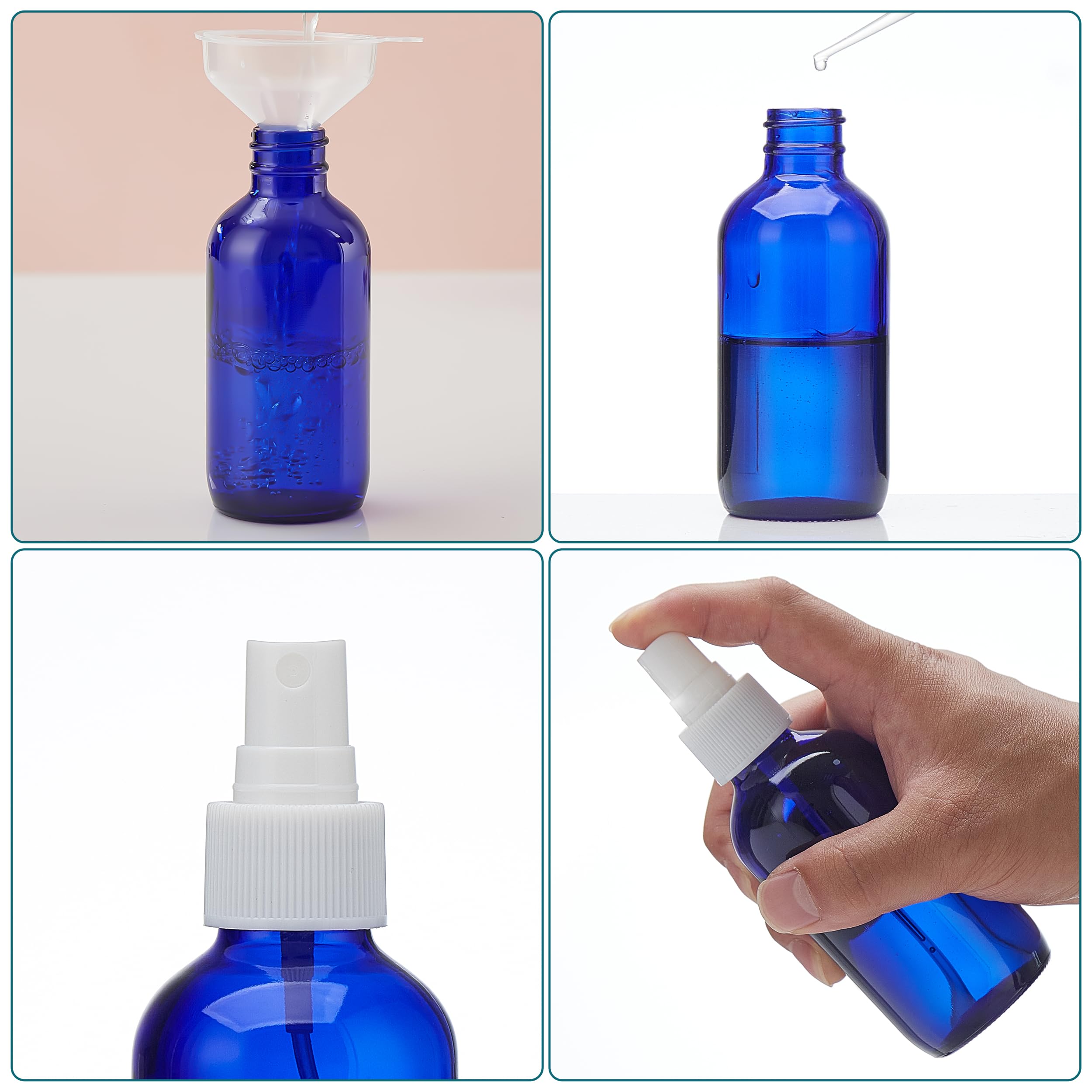 Bastelica reusable glass spray bottles for cleaners, hair, and room freshening