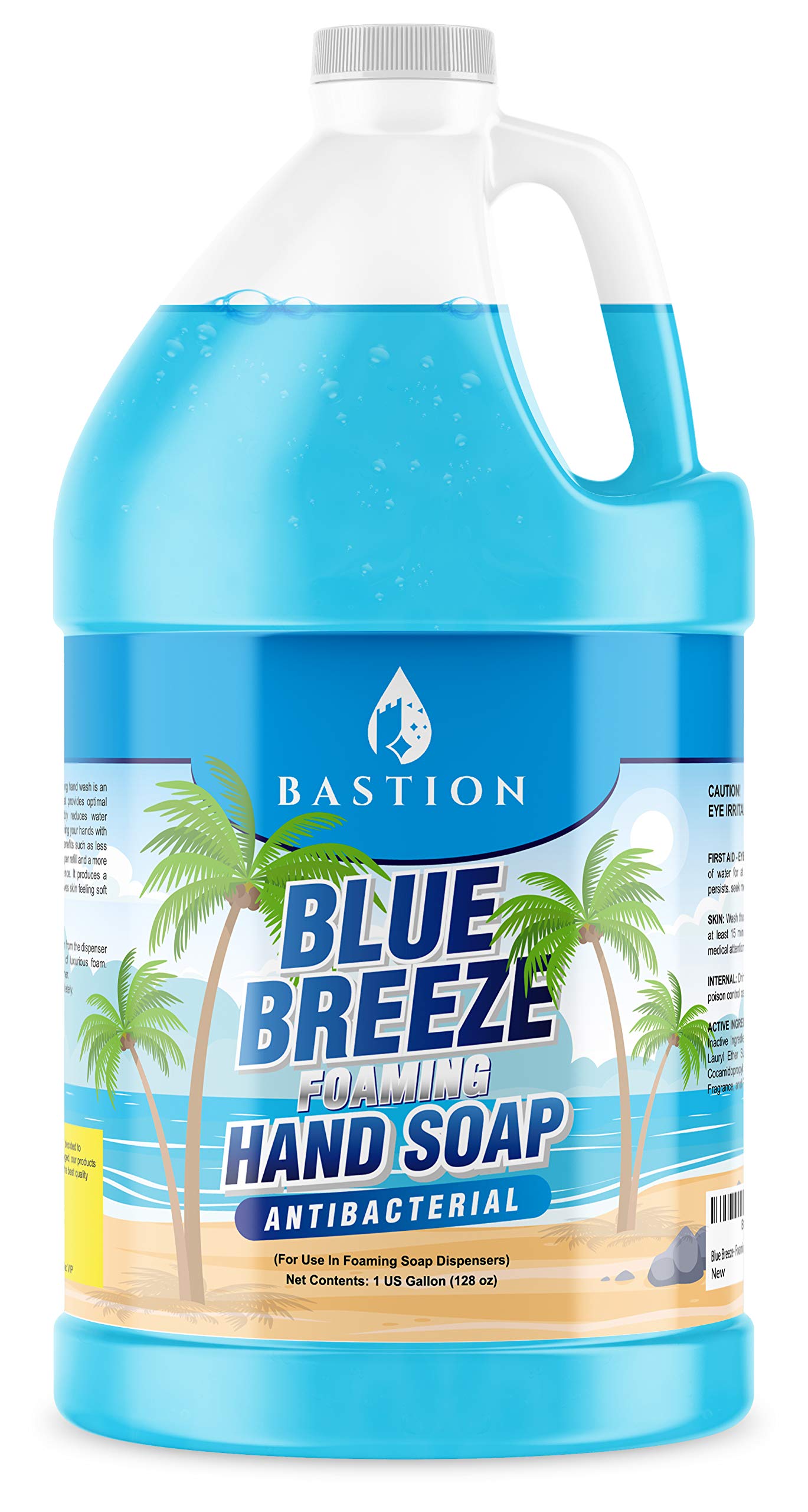 Bastion Blue Breeze bulk refill bottle provides long-lasting 128 oz supply for shared spaces