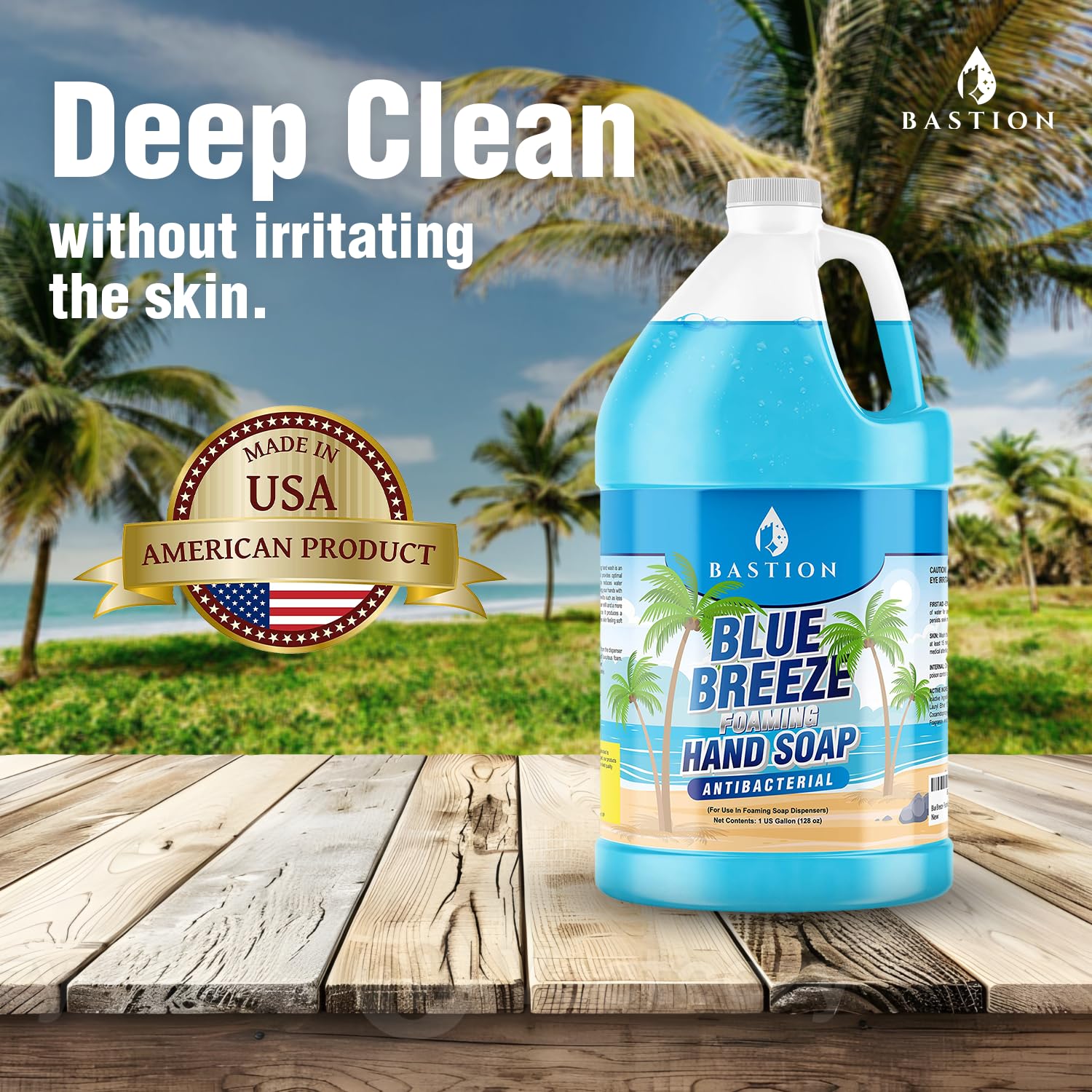 Bastion Blue Breeze residue-free rinse leaves hands clean and smooth
