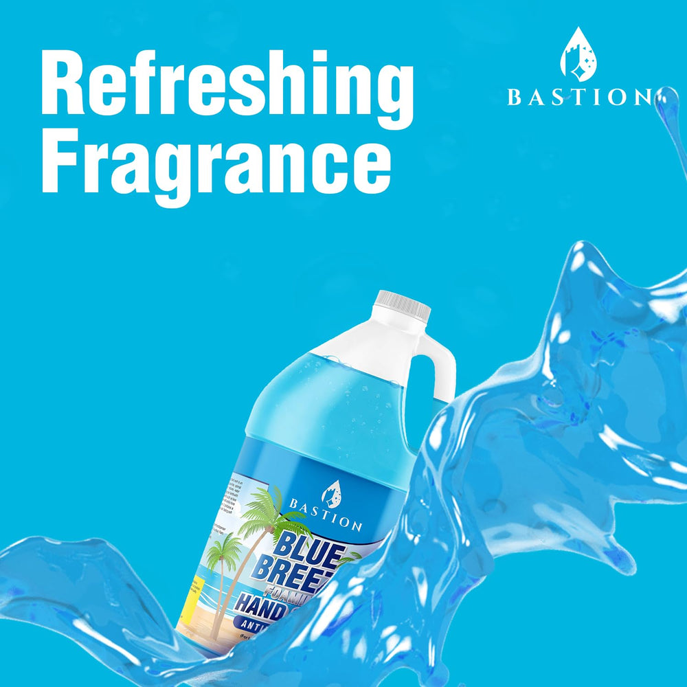 Bastion Blue Breeze antibacterial formula helps reduce germs on hands